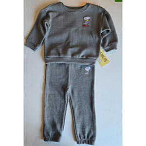Peanuts Snoopy Outfit Boys Sweatpants and Sweatshirt Infant Gift 12 Months NWT